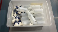 Plastic tub with contents (spray bottles)