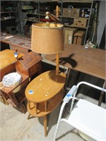 side table with built in lamp