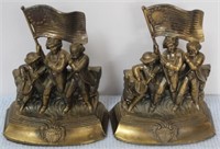 Pair of Brass Bookends - 7" tall (2pcs)