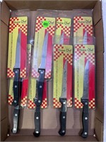 LOT OF 8 HOME CHEF BY ONIEDA 4 1/2" STEAK KNIVES -