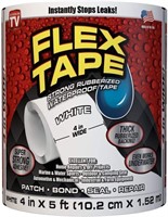 Flex Tape, 4 in x 5 ft, White,