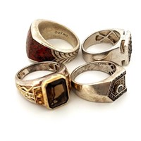 Sterling Silver Men's Rings 1.68ozt