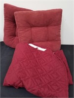 Chair cover and two cushions