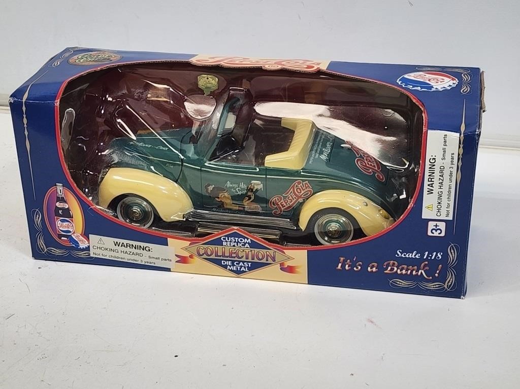 NIB Pepsi-Cola Die Cast Coin Bank