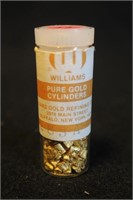Vile of Pure Gold Cylinders Williams Gold Refining