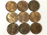 Mixed Lincoln Wheat Cents  UNC