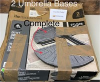 Set of 2 Offset Umbrella Bases