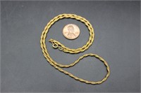 Vintage AVON 14K GF Gold Twist Necklace