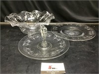 Etched Glassware- Marjorie Cambridge