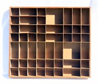 Solid Wood Hanging Shadow Box Small Partitions