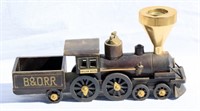 Wood Train Engine with Ashtray & Lighter on Top