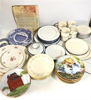 Mixed Lot of Vtg Plates Derby Rockwell