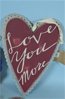 Hanging Decorative Wall Art,  Love You More Hearts