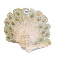 Vintage Peacock Sculpture Figure