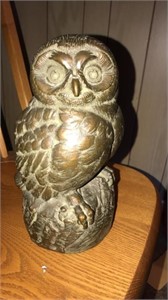 Joseph Boulton Cast Bronze Owl Sculpture 9in
