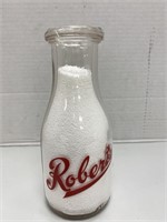 "Robert's" Milk Bottle