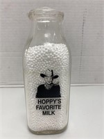 "Hoppy's Favorite Milk" Pint Milk Bottle
