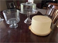 TRUFFLE DISH, CAKE STAND & CAKE CARRIER