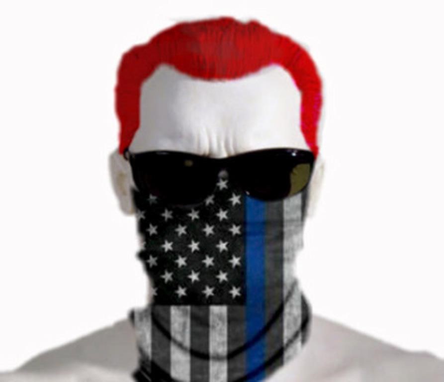 2 Blue Line Police Scarf Face Mask Bandana 4E3