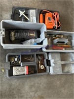 B&D JIGSAW, TOOLBOX W/ STEEL WOOL, MISC