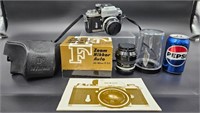Nikon F Camera w 50mm 1.4 & 43-86mm Lens