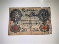 WW1 German 20 Mark Banknote (2)