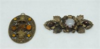 VINTAGE BROOCH AND PENDANT