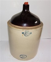 ANTIQUE WESTERN STONEWARE WHISKEY JUG 5 GALLON