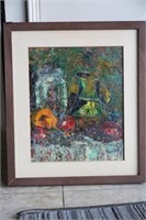 framed abstract oil painting