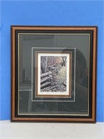 Framed Numbered Print " Weathered Boundary "