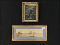 2 Paintings of Sailboats