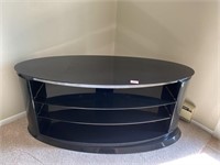Oval big screen TV stand
