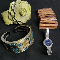 2 Women's Braclets and 2 Women's Watches