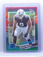 Tyree Wilson Rookie 2023 Optic Preview Green/Red