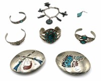 Lot of Non-Silver American Indian Jewelry.