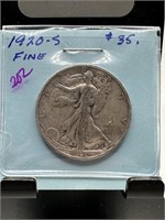 1920-S WALKING LIBERTY SILVER HALF DOLLAR