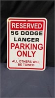 12”x9” metal reserves 56 dodge lancer parking
