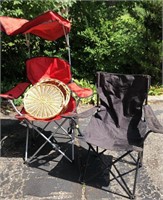 Basket 15”T x8” H Two Soccer Chairs
