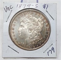 1879-S Silver Dollar Unc.