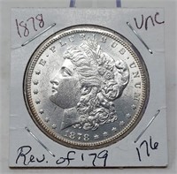 1878 Rev. ’79 Silver Dollar Unc.