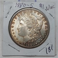 1880-S Silver Dollar Unc.