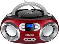 MEGATEK Portable CD Player Boombox with FM Radio,