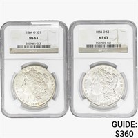 1884-O [2] Morgan Silver Dollar NGC MS63