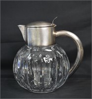 Vintage Thumprint Glass Tea Pot With Infuser