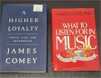 Book lot-A Higher Loyalty & what to listen for in