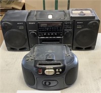 Aiwa 2 disc CD player, radio and cassette, Sony CD