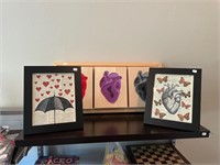 (3pcs) Heart Decor & Page Prints