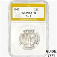 1917 Standing Liberty Quarter PGA MS64 FH Ty 2