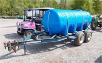 1000 GALLON WATER TANK ON TRAILER