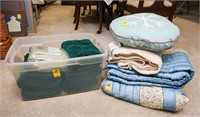 Comforter, Bedspread, Pillow, Plastic Container